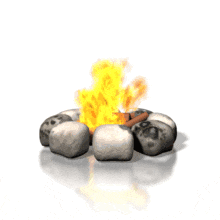 Campfire Burning PowerPoint Animation layout preview.