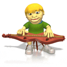 Boy Playing Dulcimer PowerPoint Animation layout preview.