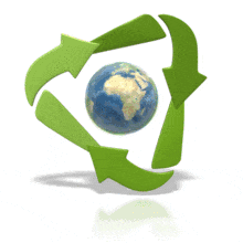 Recycled Earth PowerPoint Animation layout preview.