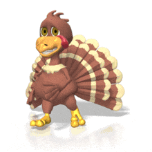 Turkey Running PowerPoint Animation layout preview.