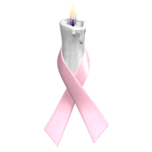 Pink Ribbon Candle Flicker PowerPoint Animation layout preview.