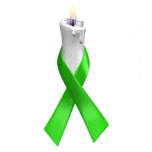 Green Ribbon Candle Flicker PowerPoint Animation layout preview.