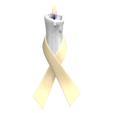 Cream Ribbon Candle Flicker PowerPoint Animation layout preview.