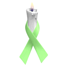 Lime Ribbon Candle Flicker PowerPoint Animation layout preview.