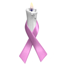 Lavender Ribbon Candle Flicker PowerPoint Animation layout preview.
