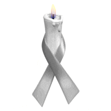 Grey Ribbon Candle Flicker PowerPoint Animation layout preview.