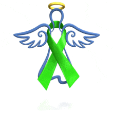 Angel Green Ribbon Floating PowerPoint Animation layout preview.