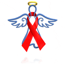 Angel Red Ribbon Floating PowerPoint Animation layout preview.