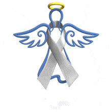 Angel Grey Ribbon Floating PowerPoint Animation layout preview.