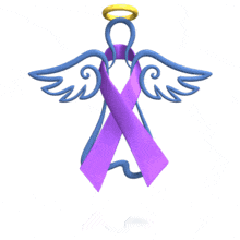 Angel Purple Ribbon Floating PowerPoint Animation layout preview.