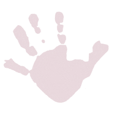 One Red Hand Print Appearing PowerPoint Animation layout preview.