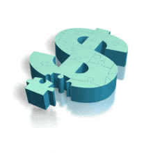 Money Puzzle Piece Drop In PowerPoint Animation layout preview.