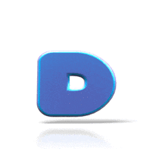 Bouncing D PowerPoint Animation layout preview.