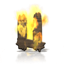 Fire Blaze U PowerPoint Animation layout preview.