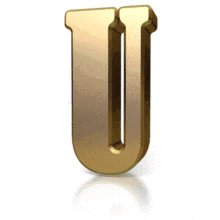 Gold Streak U PowerPoint Animation layout preview.