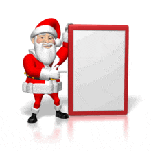 Santa's Sign PowerPoint Animation layout preview.