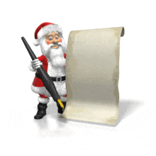 Santa Claus With His List PowerPoint Animation layout preview.