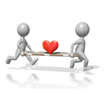 Doctors Carrying Heart Stretcher PowerPoint Animation layout preview.