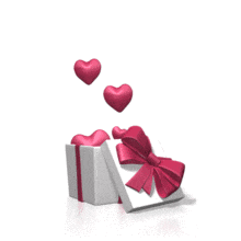 Valentines Day Hearts Fly Out Of Box PowerPoint Animation layout preview.