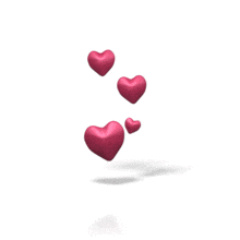 Red Valentine Bubbling Hearts PowerPoint Animation layout preview.