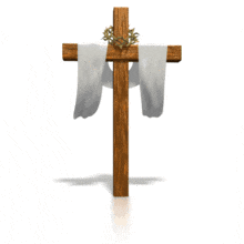 Clothed Easter Cross PowerPoint Animation layout preview.