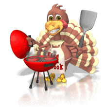 Turkey Grilling PowerPoint Animation layout preview.