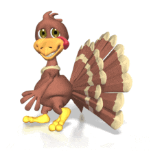 Turkey Running Side PowerPoint Animation layout preview.