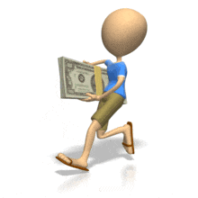 Stickton Carrying Money PowerPoint Animation layout preview.