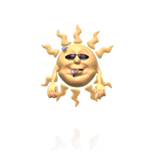 Hot Cartoon Sun PowerPoint Animation layout preview.