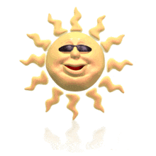 Happy Cartoon Sun PowerPoint Animation layout preview.
