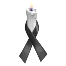 Black Ribbon Candle Flicker PowerPoint Animation layout preview.