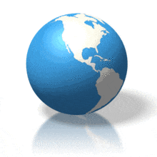 Blue Earth Globe Spin PowerPoint Animation layout preview.
