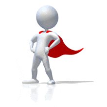 Stick Figure Superhero Cape PowerPoint Animation layout preview.