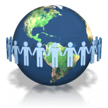Global Teamwork Holding Hands PowerPoint Animation layout preview.