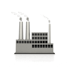 Factory Smoking PowerPoint Animation layout preview.