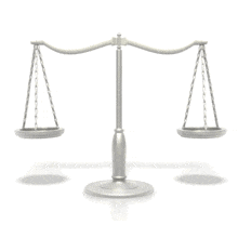 Silver Justice Scale PowerPoint Animation layout preview.