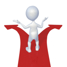 Stick Figure Choose Direction PowerPoint Animation layout preview.