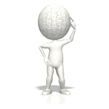 Puzzle Head Thinking PowerPoint Animation layout preview.