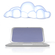 Cloud Computer Upload PowerPoint Animation layout preview.