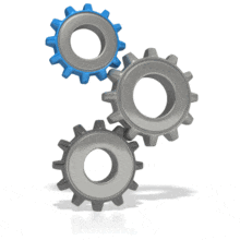 Gear Stack Rotating PowerPoint Animation layout preview.