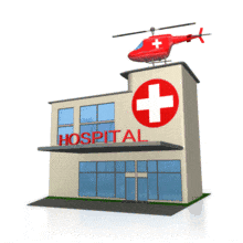 Hospital Building Medical Helicopter PowerPoint Animation layout preview.