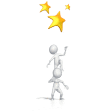 Reaching For The Stars PowerPoint Animation layout preview.