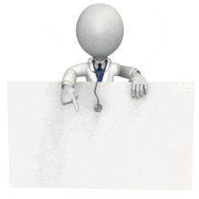 Medical Doctor Pointing at Blank Sign PowerPoint Animation layout preview.