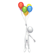 Colored Balloons PowerPoint Animation layout preview.