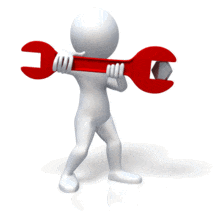 Stick Figure Turning Bolt Wrench PowerPoint Animation layout preview.