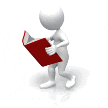 Stick Figure Walking Reading Book PowerPoint Animation layout preview.