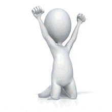 3D Stick Figure Celebrating PowerPoint Animation layout preview.