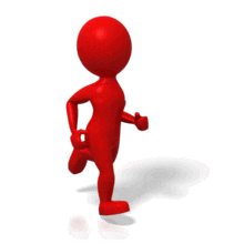 Red Leader Running Alone PowerPoint Animation layout preview.