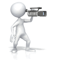 Stick Figure with Digital Video Camera PowerPoint Animation layout preview.