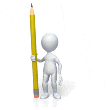 Stick Figure Holding Pencil Presenting PowerPoint Animation layout preview.